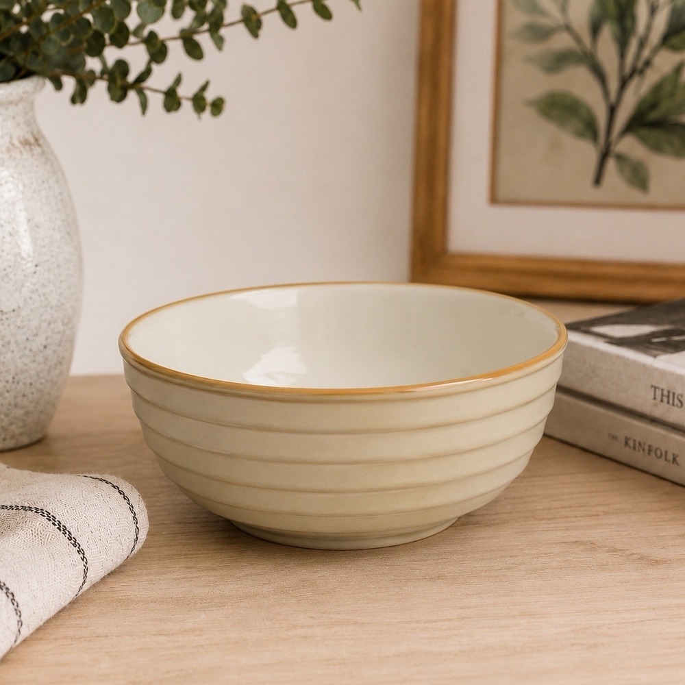 Dansk Reactic Khaki Soup Cereal Bowl 5.75" Japan Discontinued Stoneware